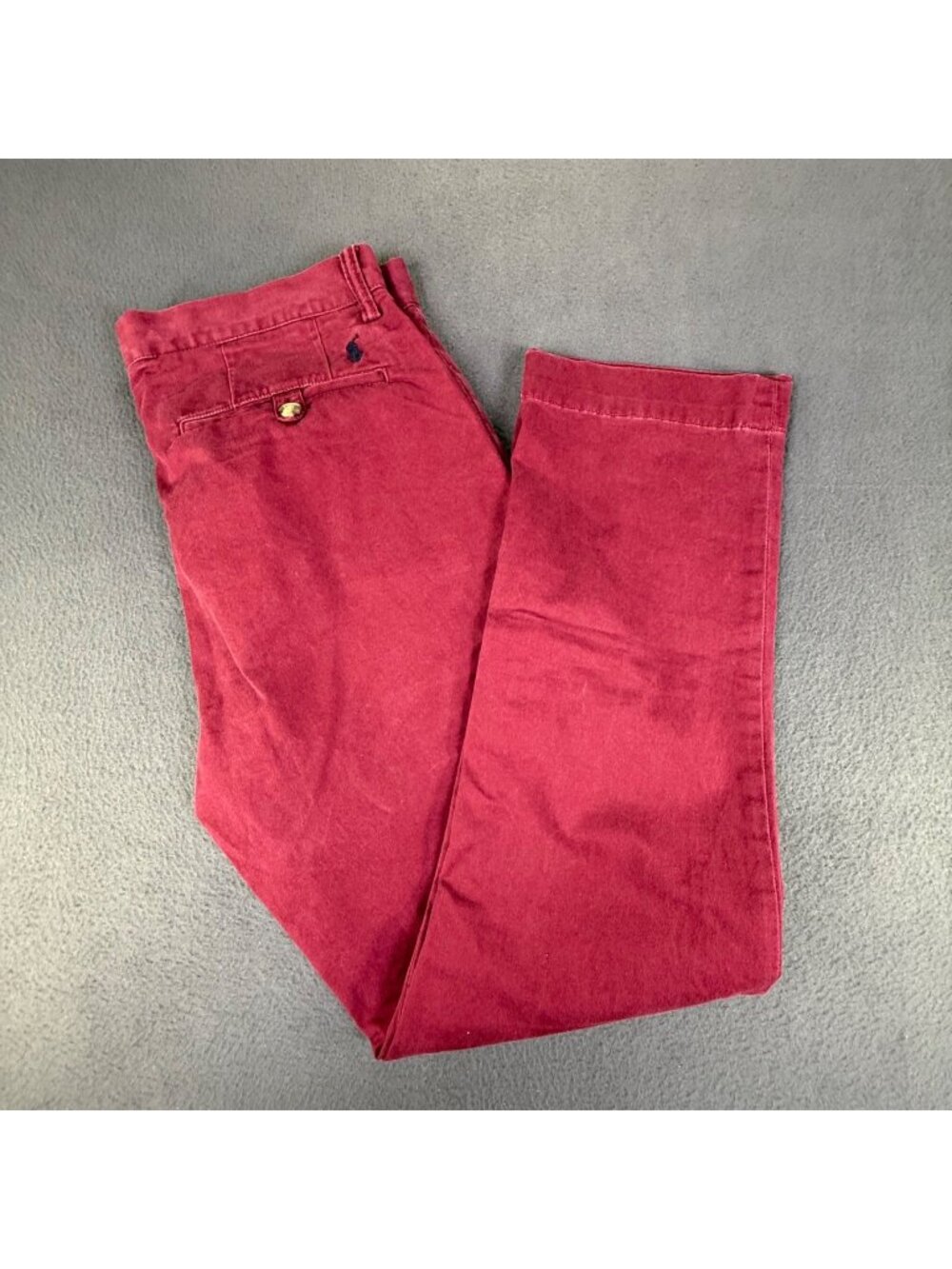 Polo Ralph Lauren Men Red Stretch Straight Fit Chino 7oz Twill Pant 32x30 Preppy